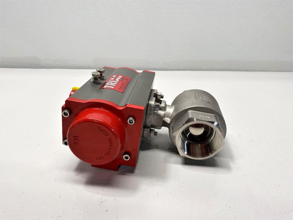 Triac 2" NPT 316SS Actuated Ball Valve 22TX2002R3SBX, 1000 WOG, 2R80SR